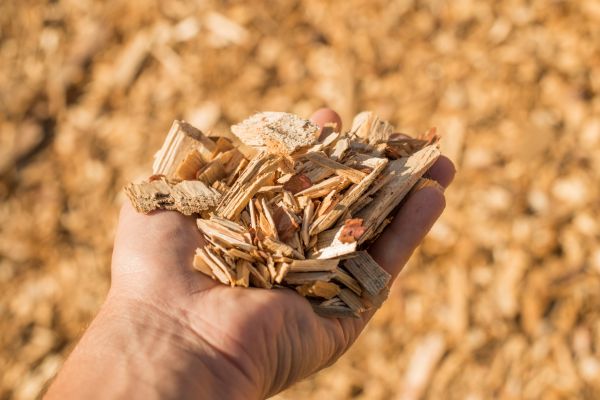 Wood Chips Spreading in Kaysville