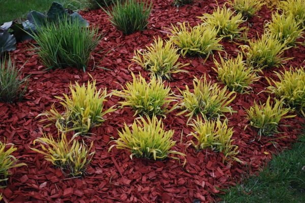 Red Mulch Installation in Kaysville