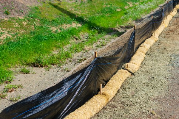 Straw Wattle Installation in Kaysville